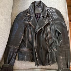 All Saints fitted leather jacket. Great condition